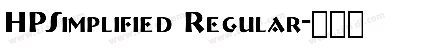 HPSimplified Regular字体转换